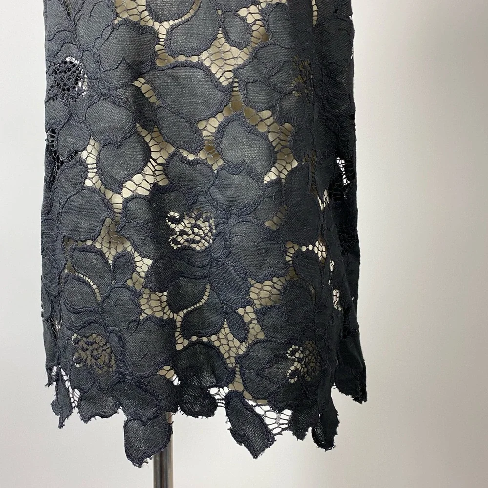 GENUINE PEOPLE Lace Appliqué Floral Tank Black M - Picture 2 of 7